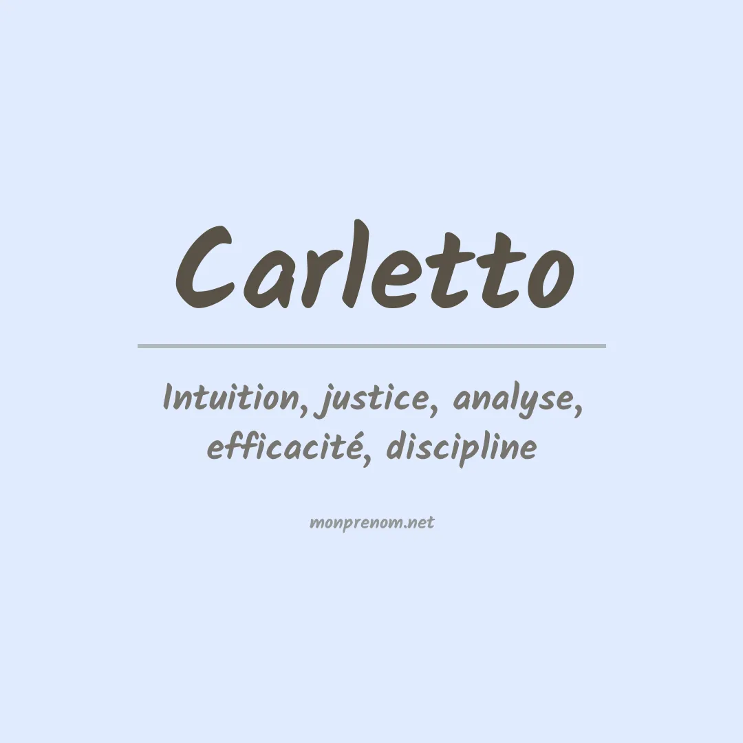 Prénom Carletto