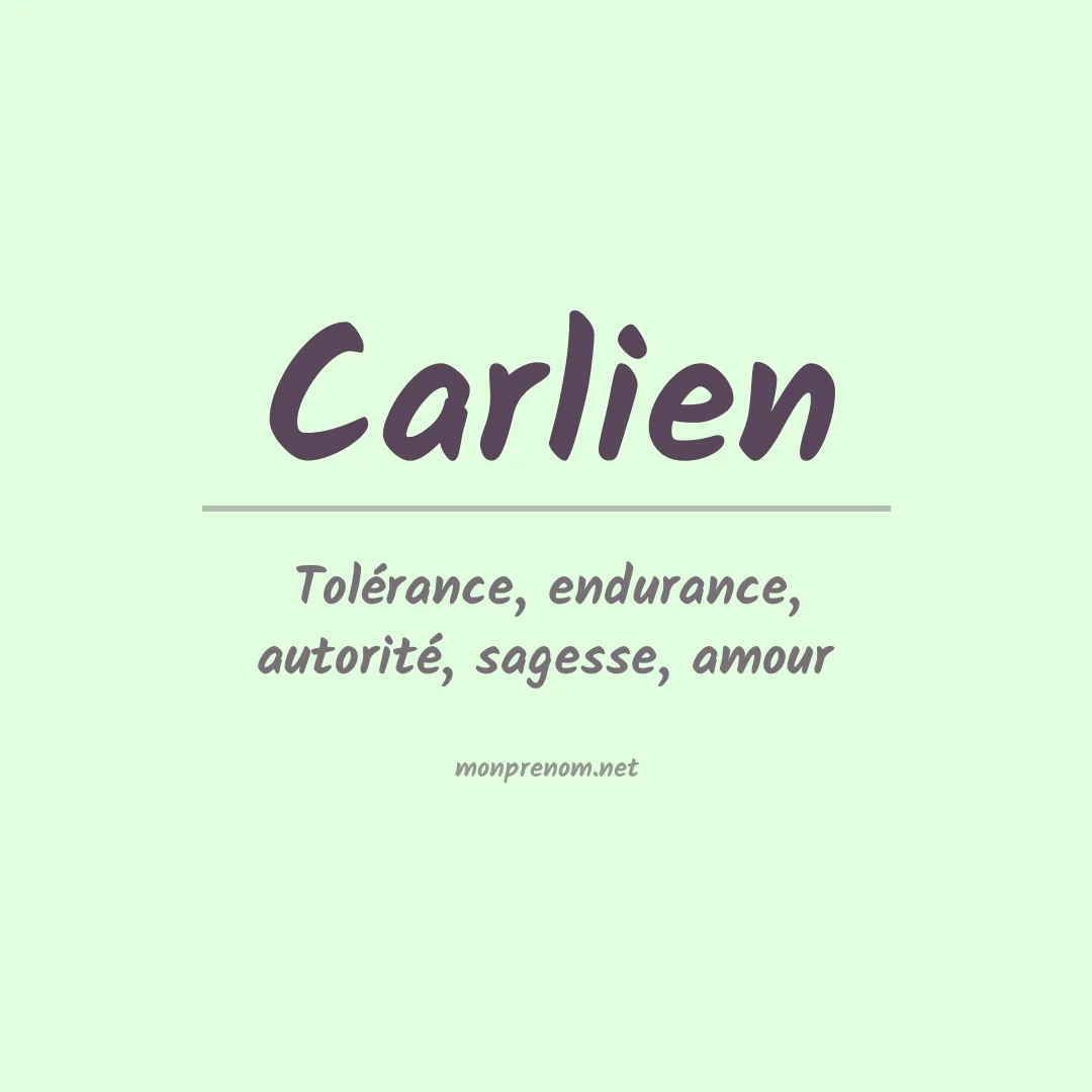 Signification du prénom Carlien