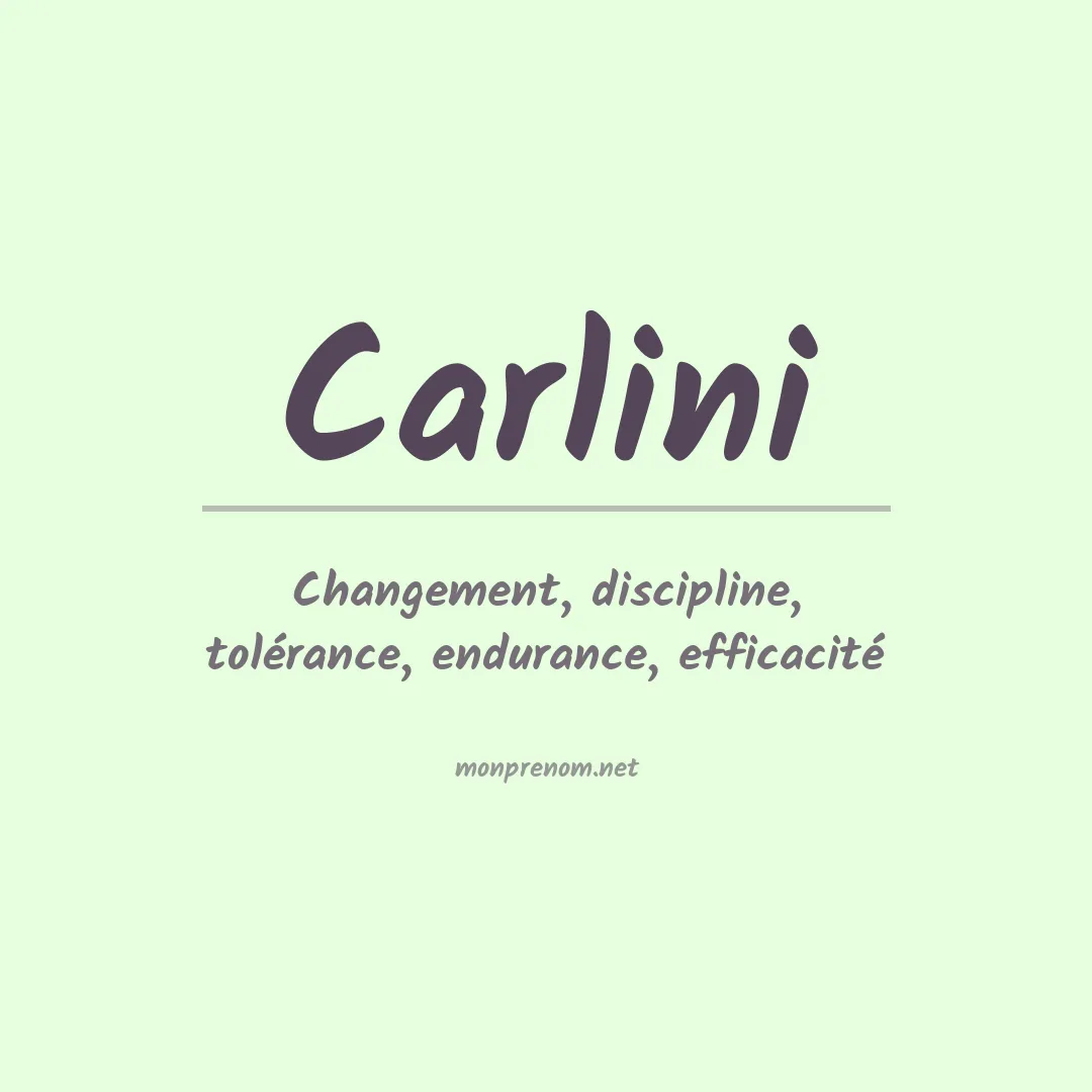 Prénom Carlini