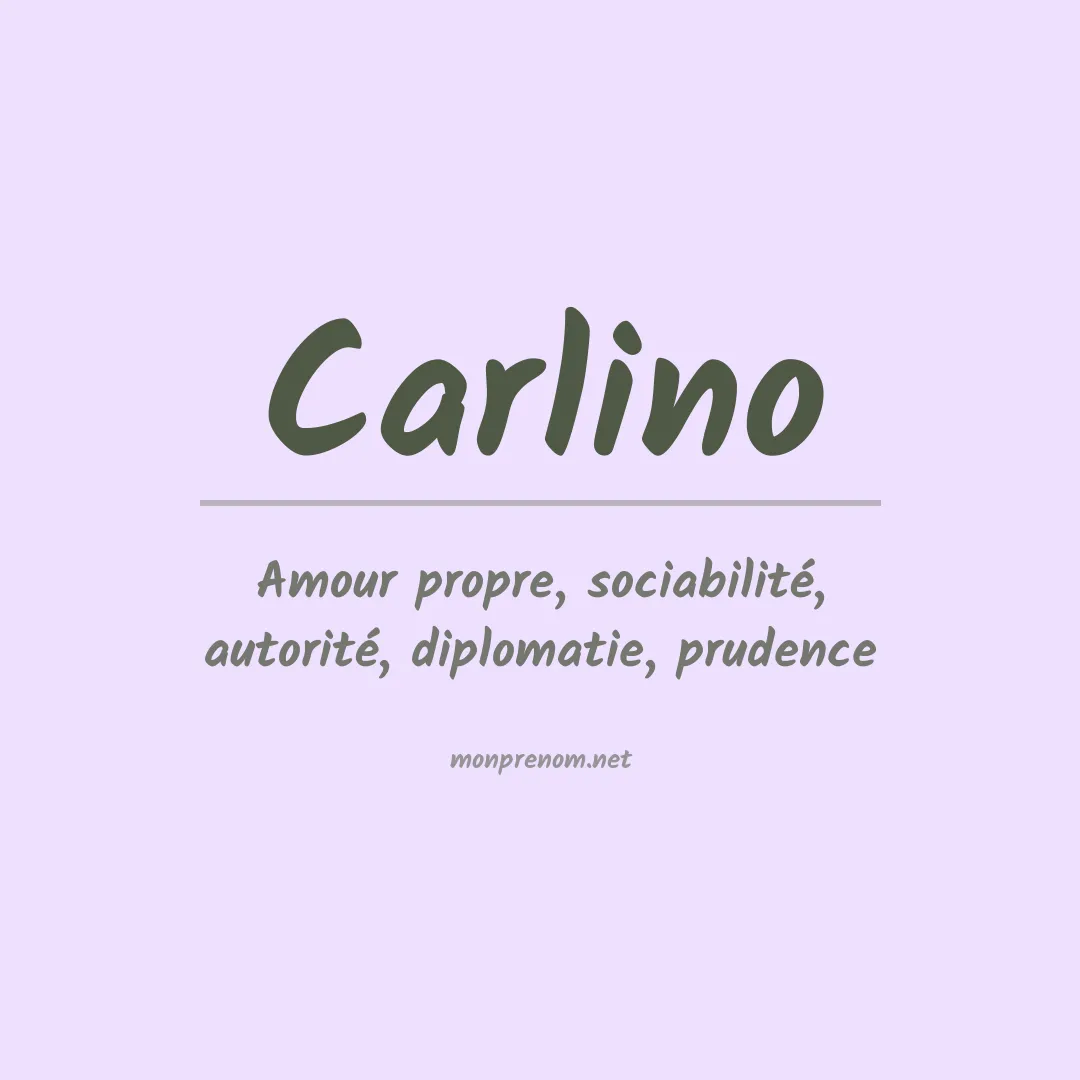 Prénom Carlino