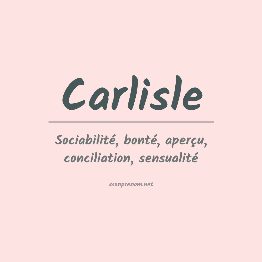 Prénom Carlisle