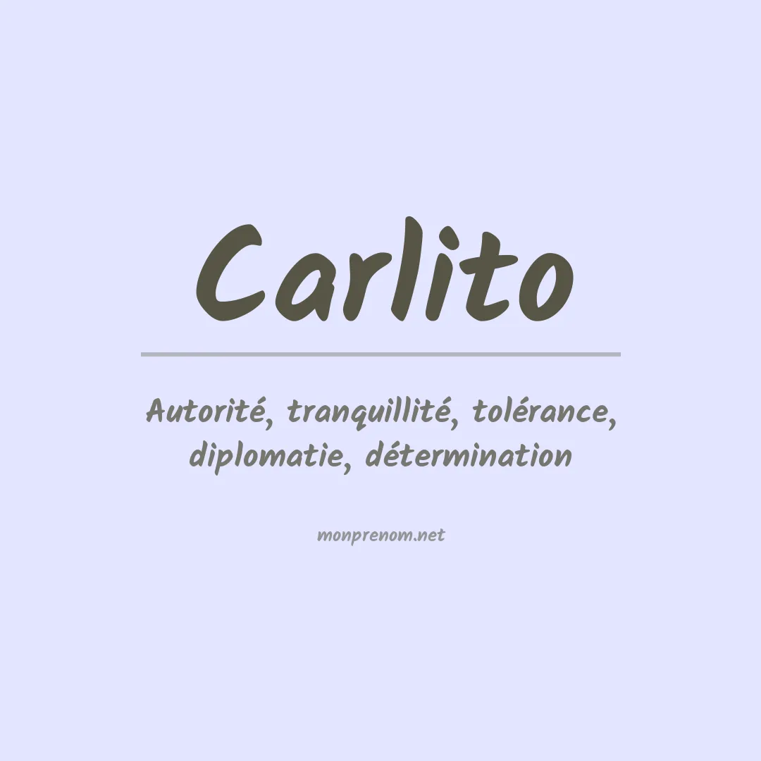 Prénom Carlito