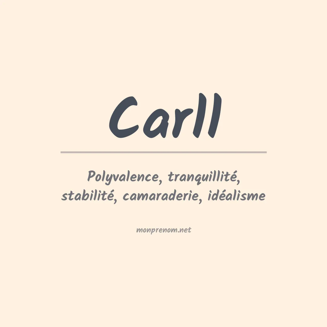 Prénom Carll
