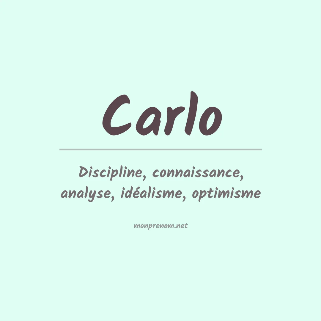Prénom Carlo