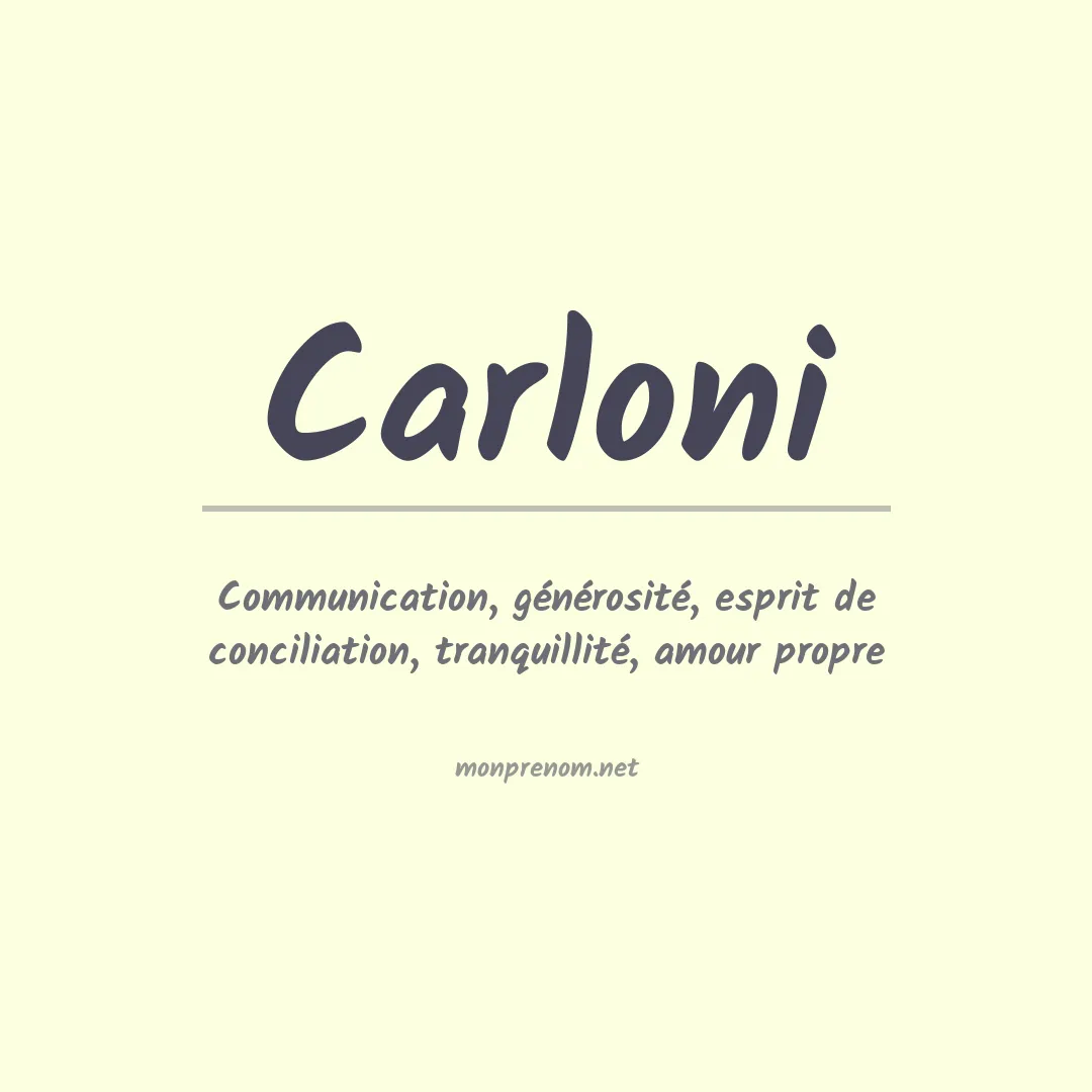 Prénom Carloni