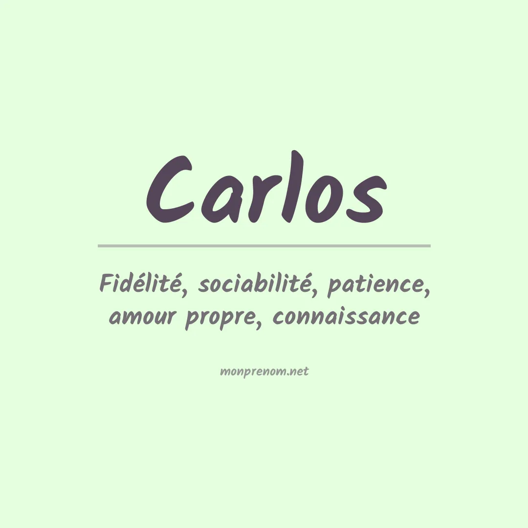 Prénom Carlos