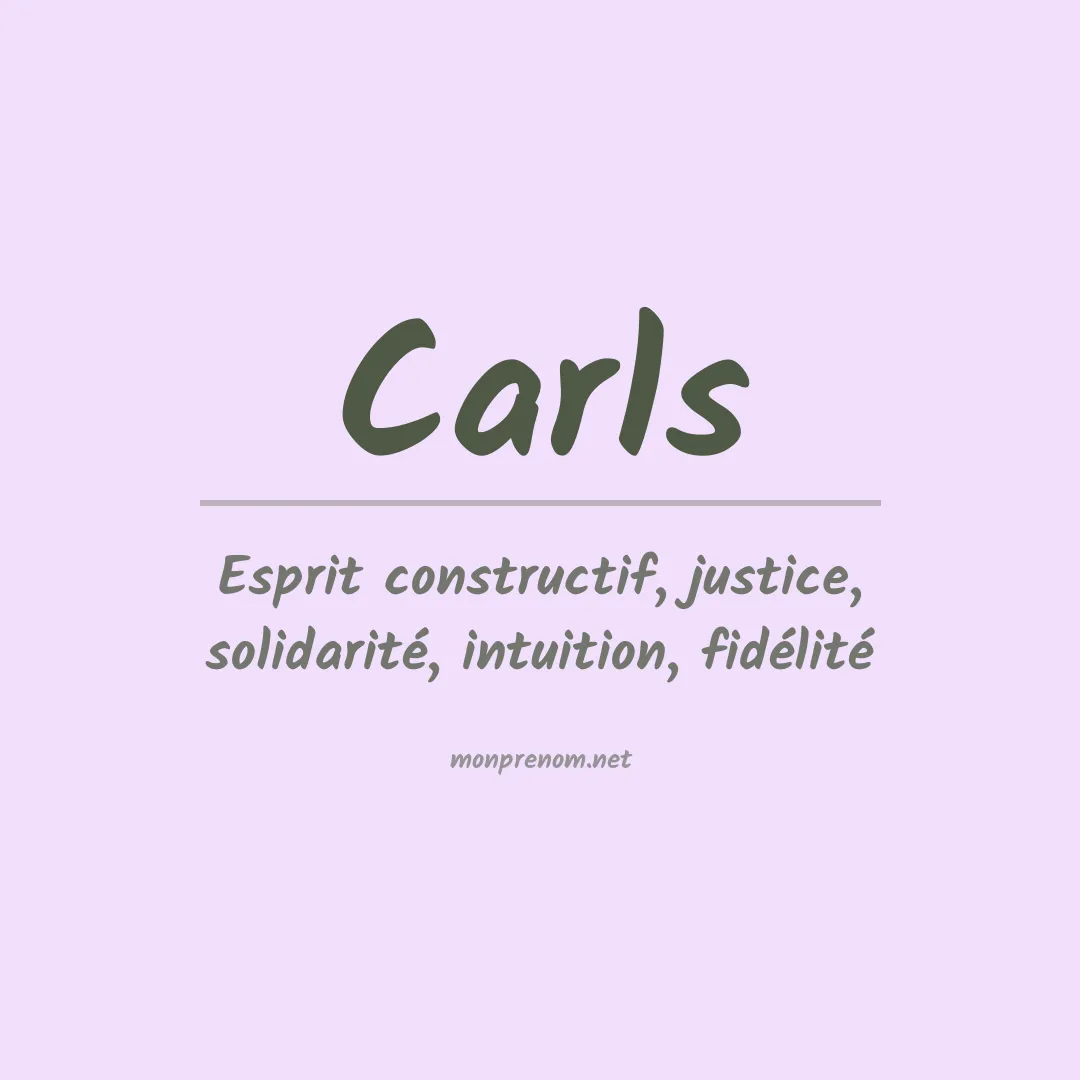 Prénom Carls