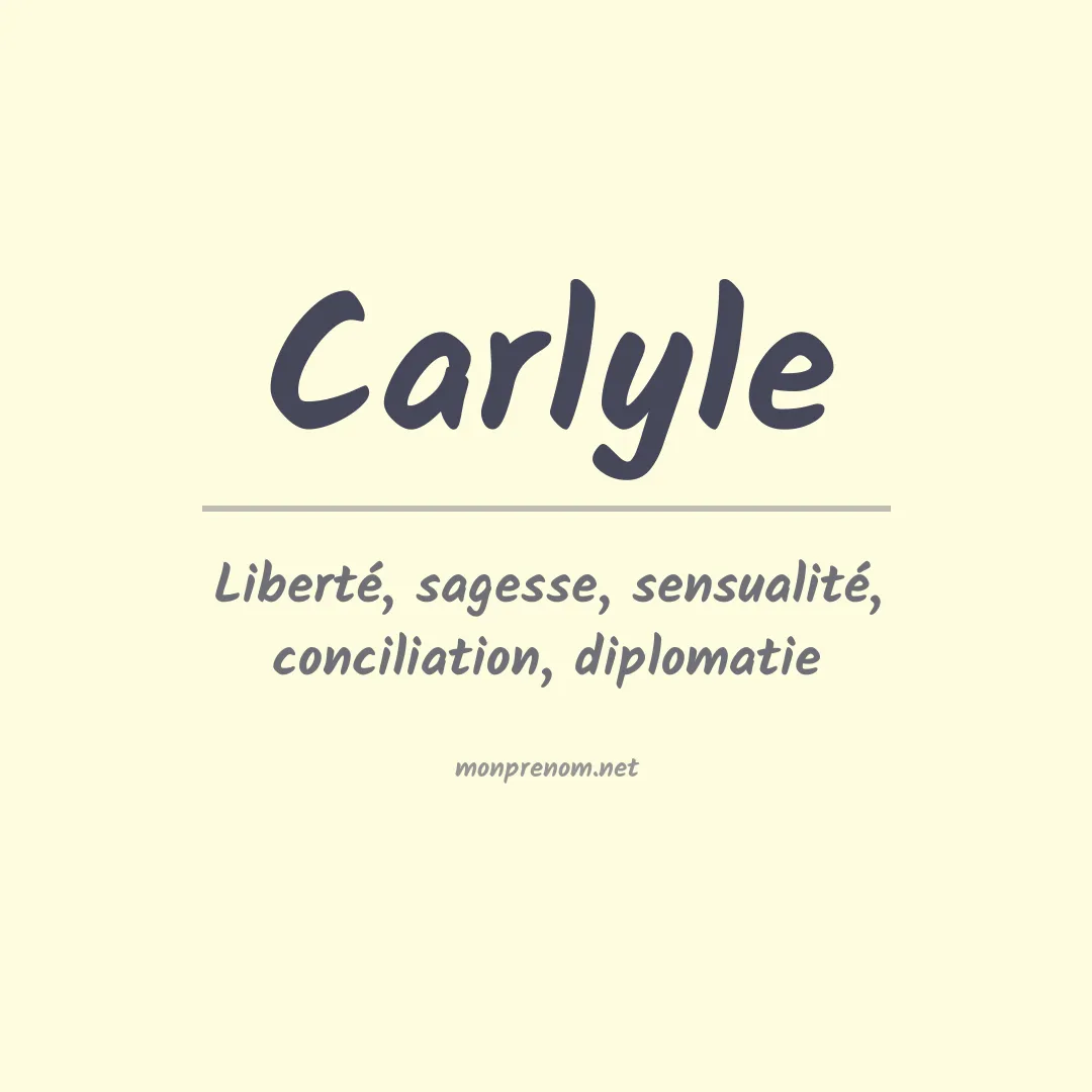 Prénom Carlyle