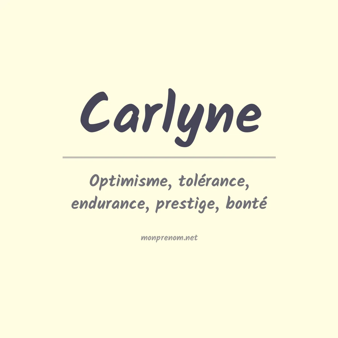 Prénom Carlyne