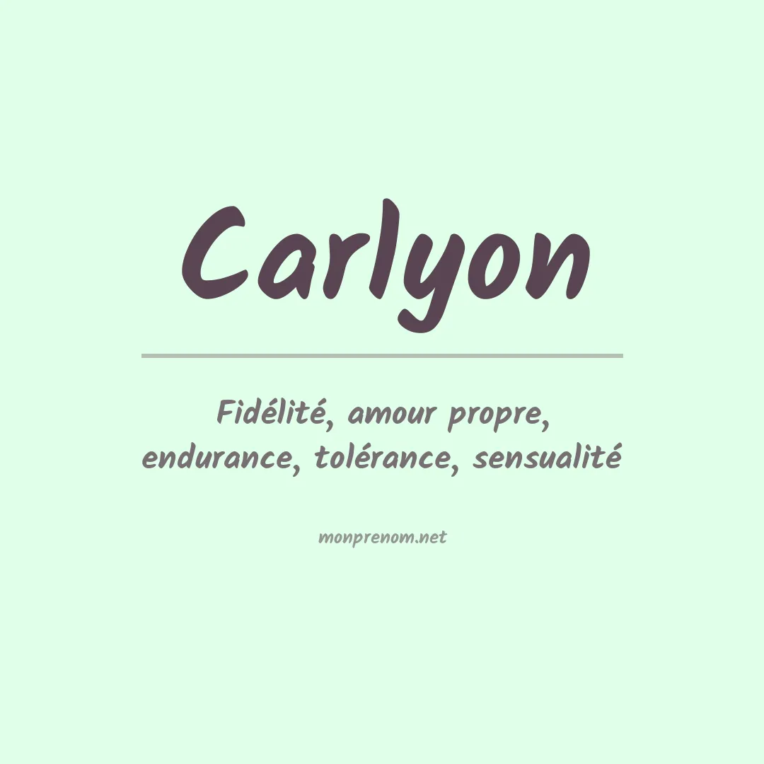 Prénom Carlyon