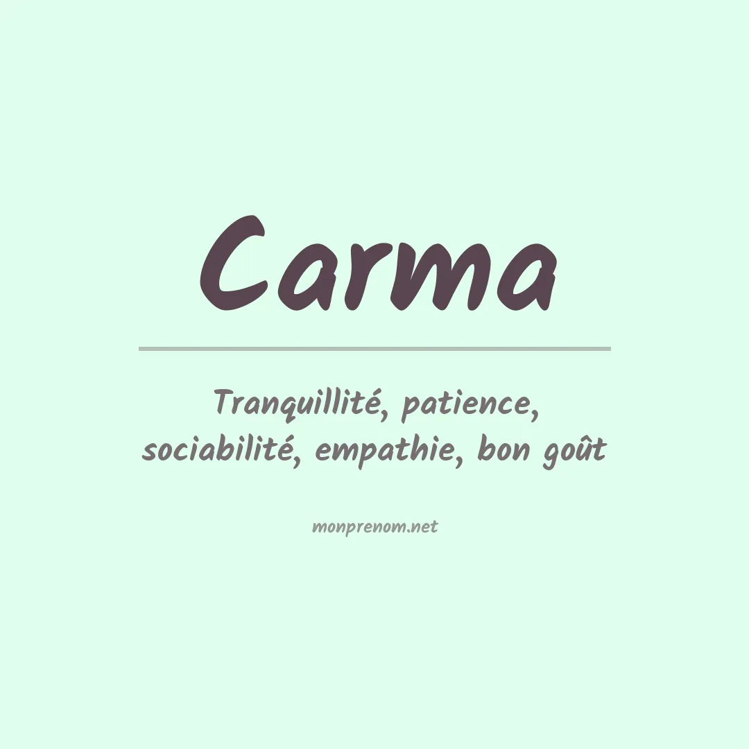 Prénom Carma