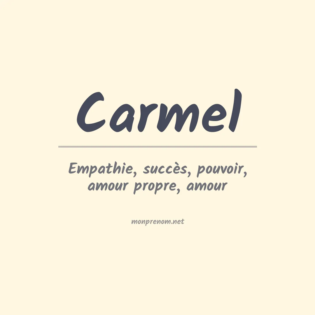 Prénom Carmel