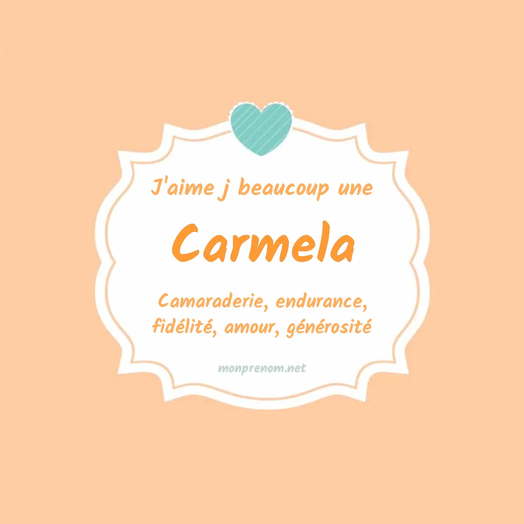 J'aime beaucoup Carmela
