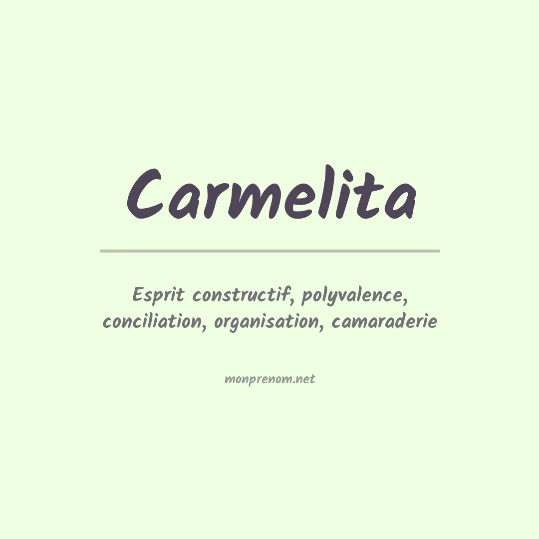 Prénom Carmelita