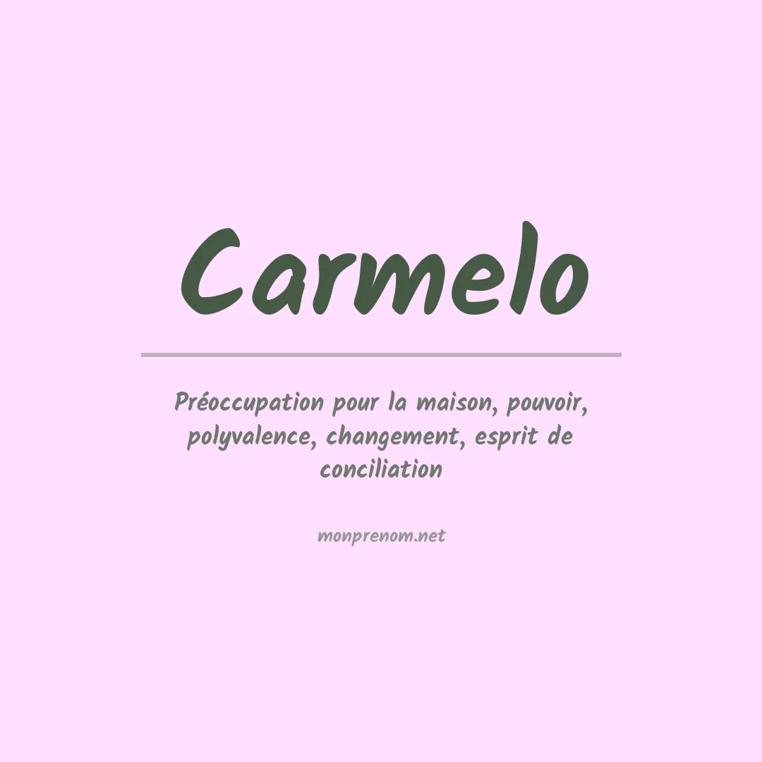Prénom Carmelo