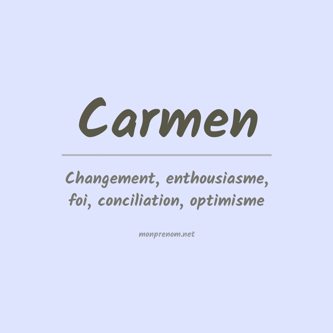 Prénom Carmen
