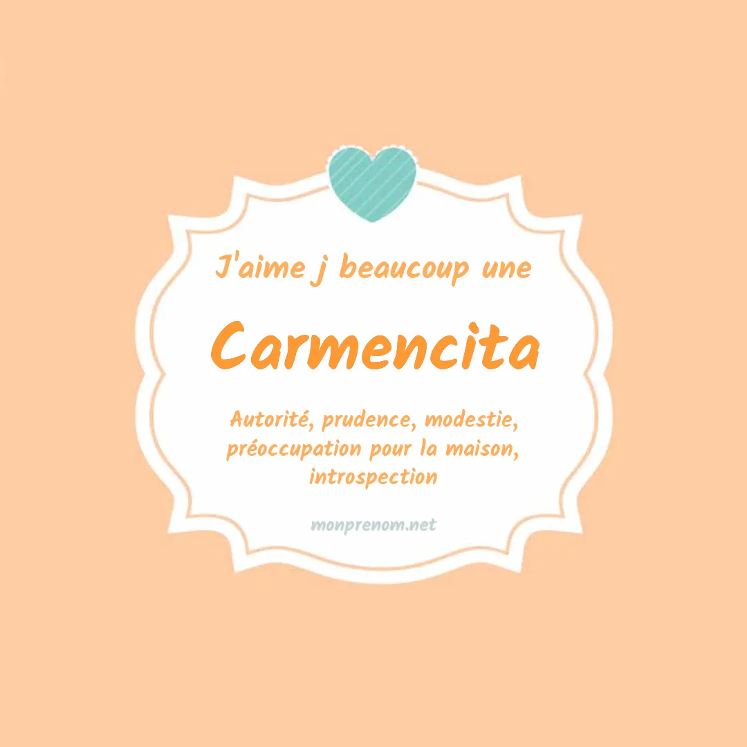 J'aime beaucoup Carmencita
