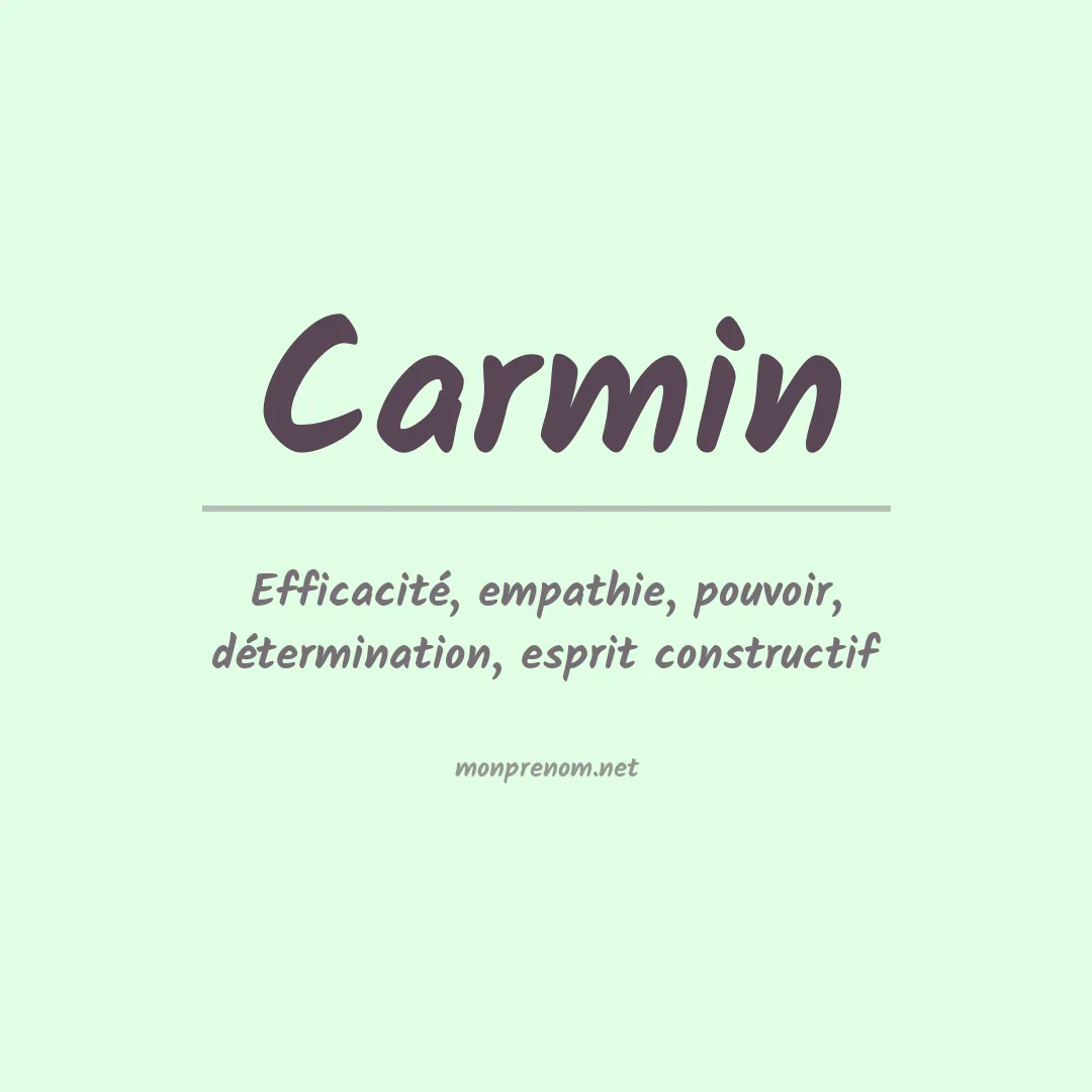 Prénom Carmin