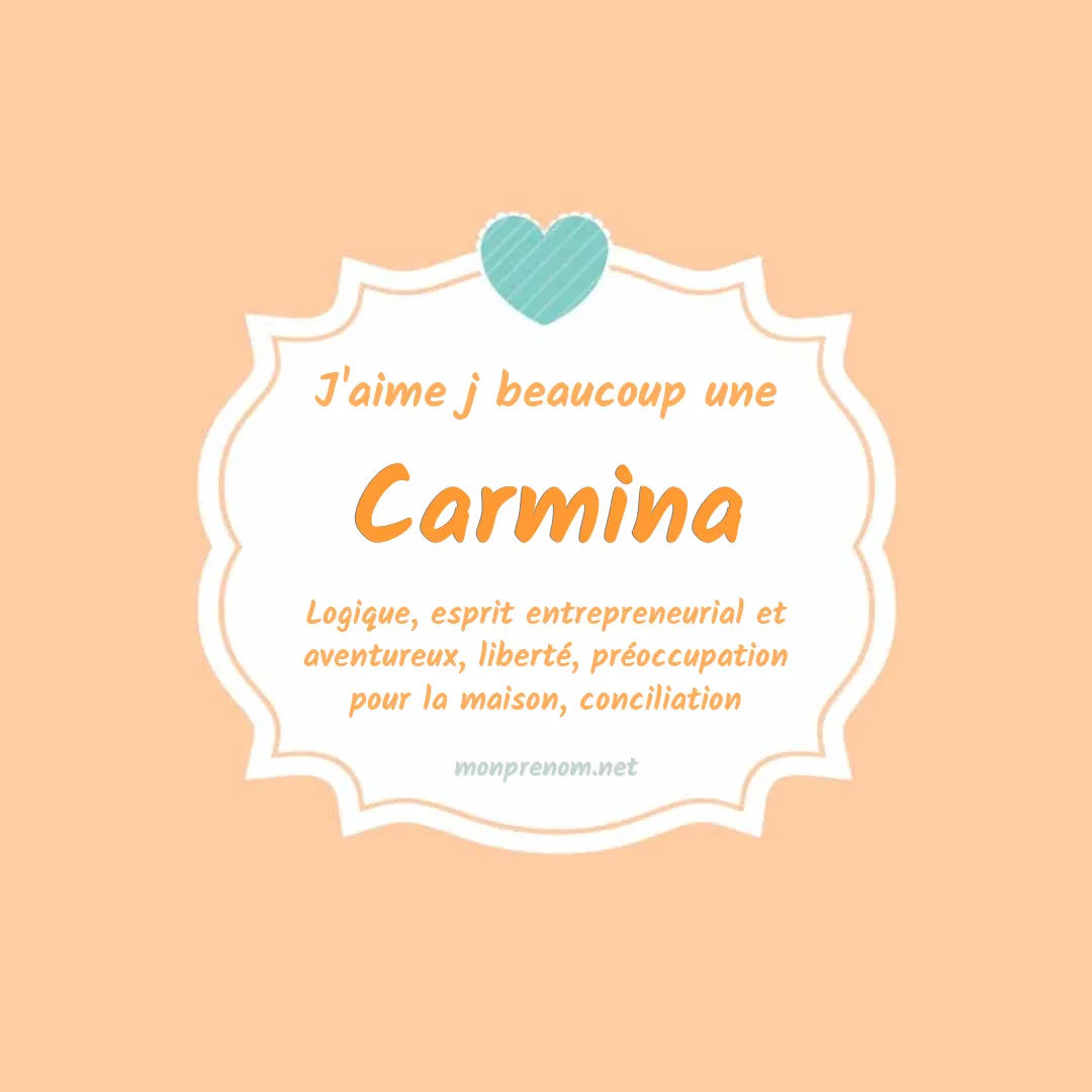 J'aime beaucoup Carmina
