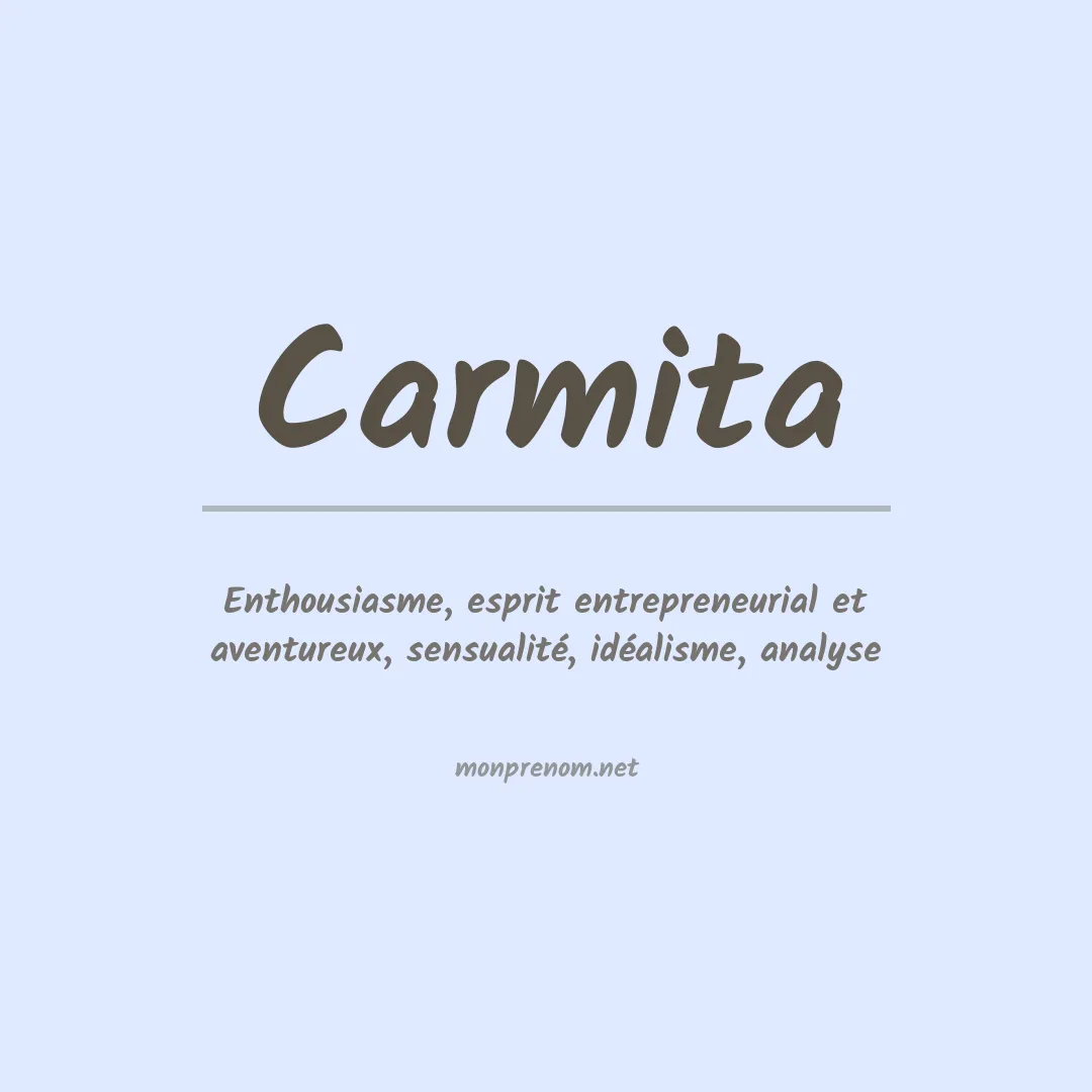 Signification du prénom Carmita