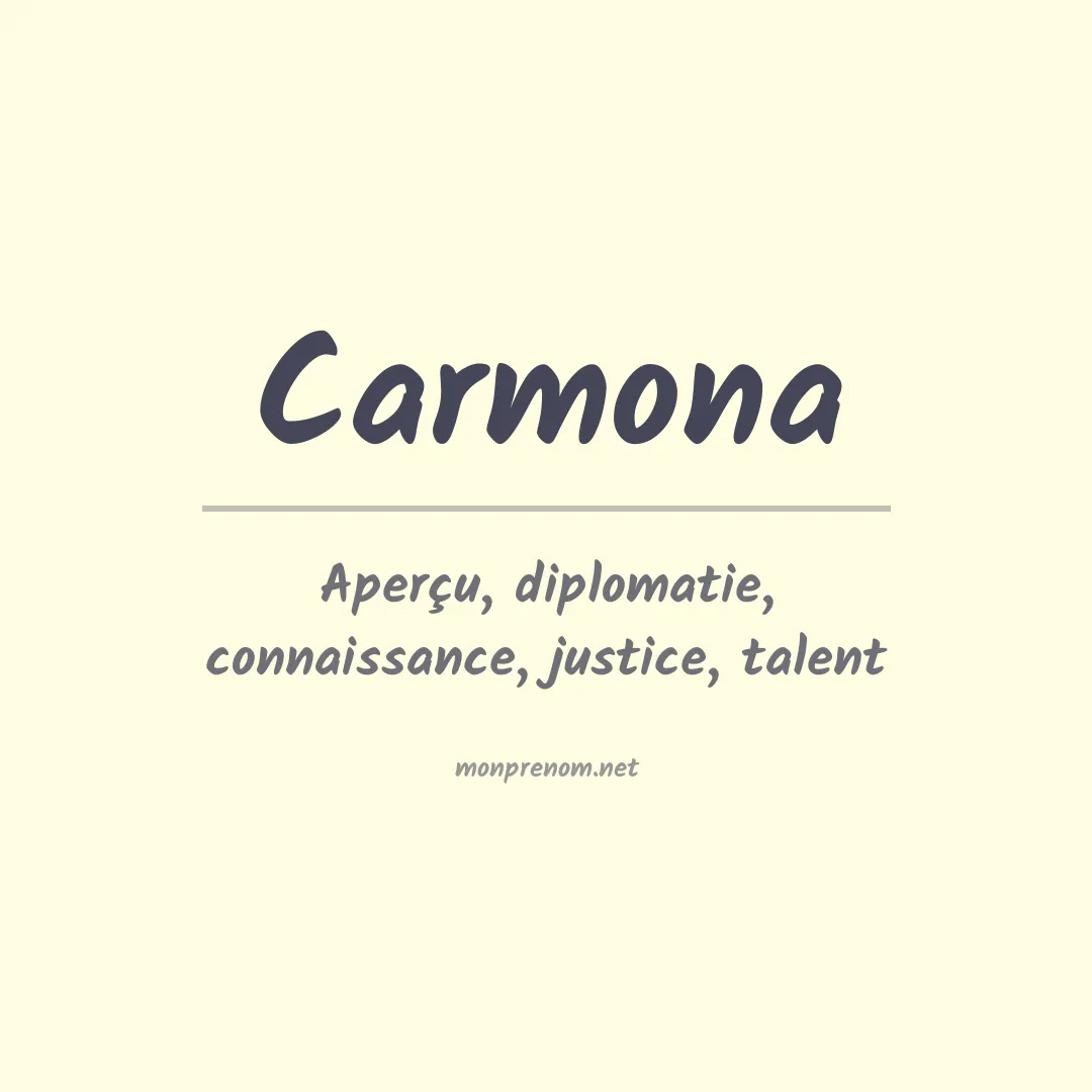 Prénom Carmona