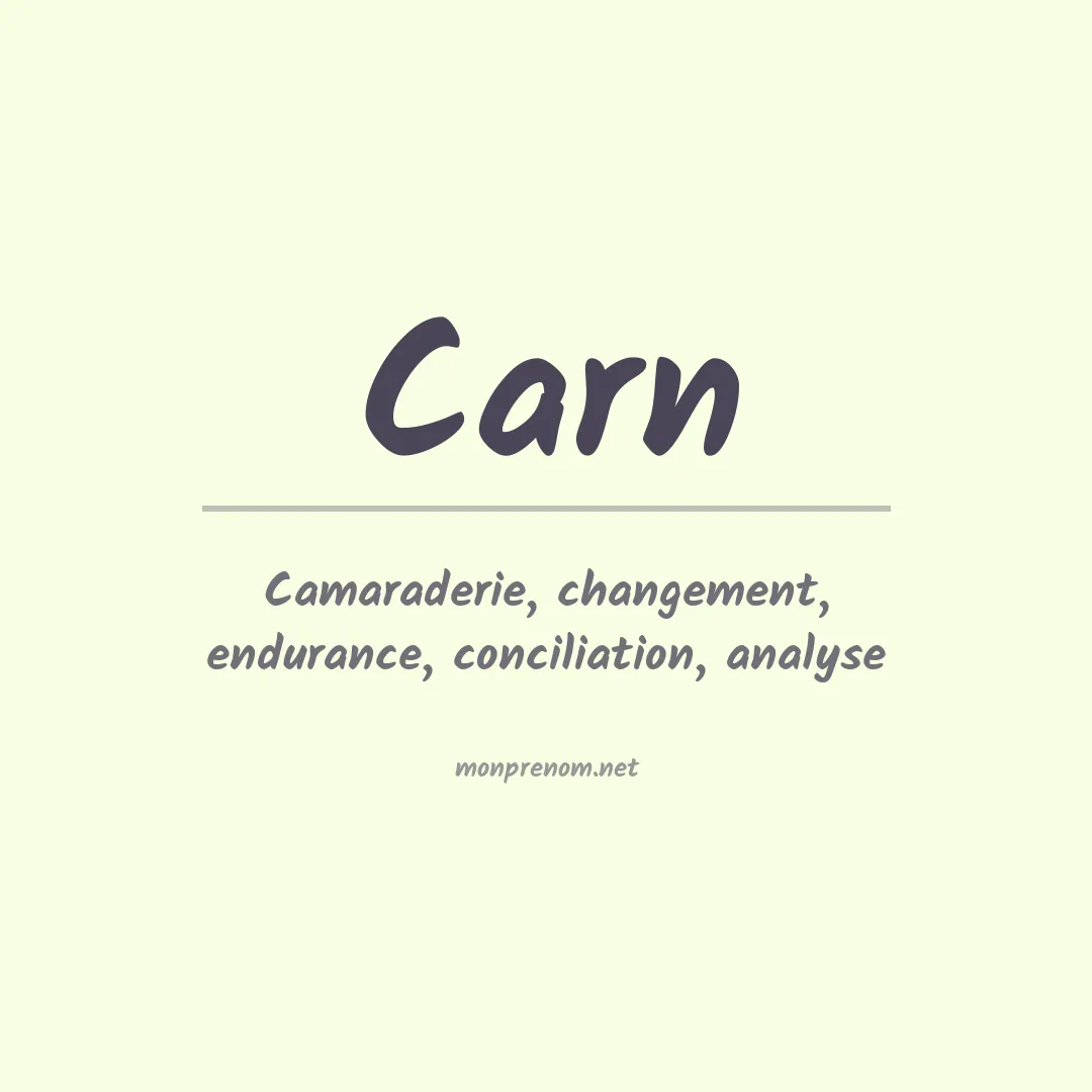 Prénom Carn