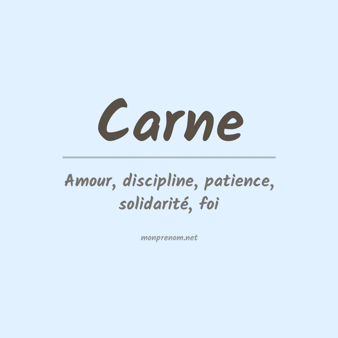 Prénom Carne