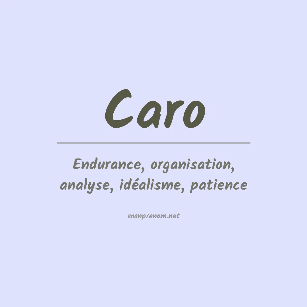 Prénom Caro