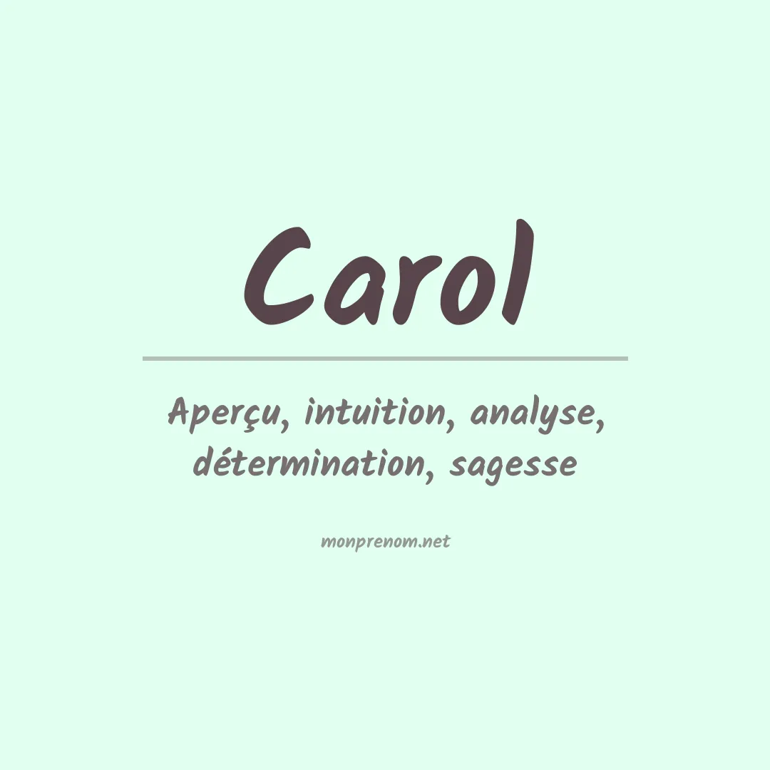 Prénom Carol