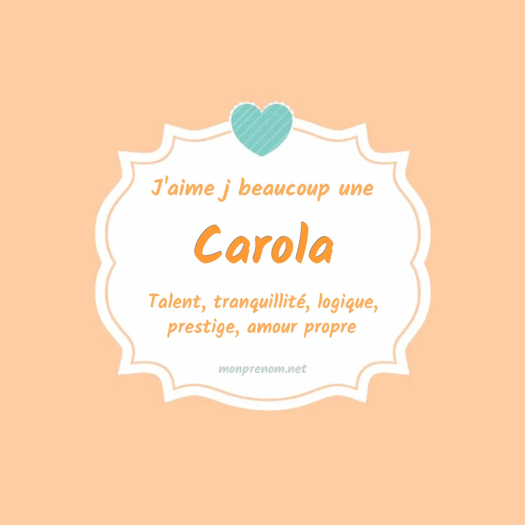 J'aime beaucoup Carola