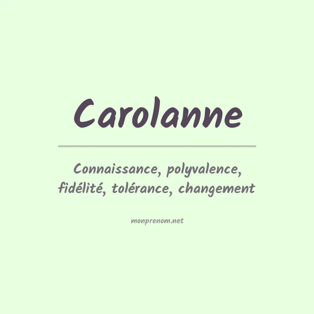Prénom Carolanne