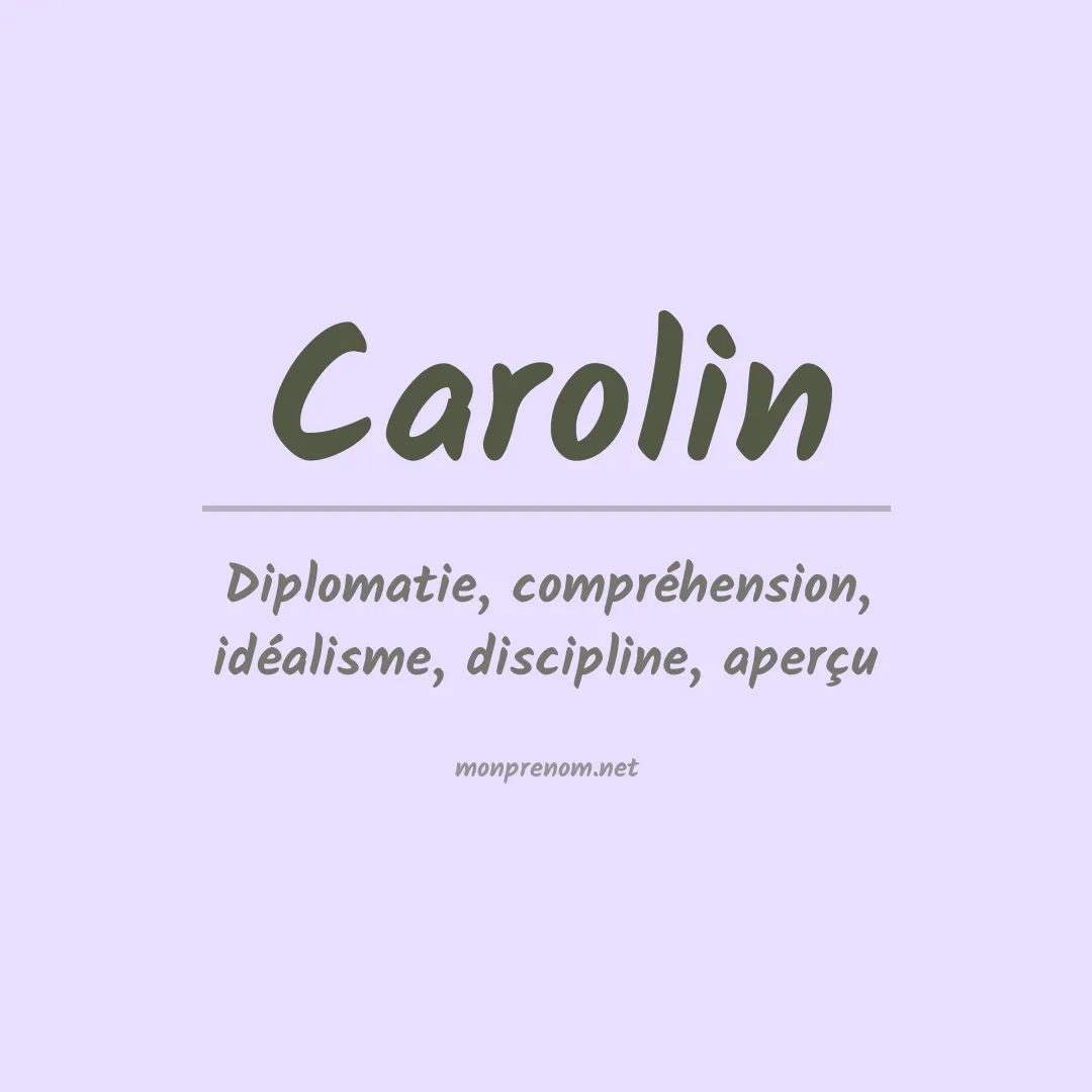 Prénom Carolin