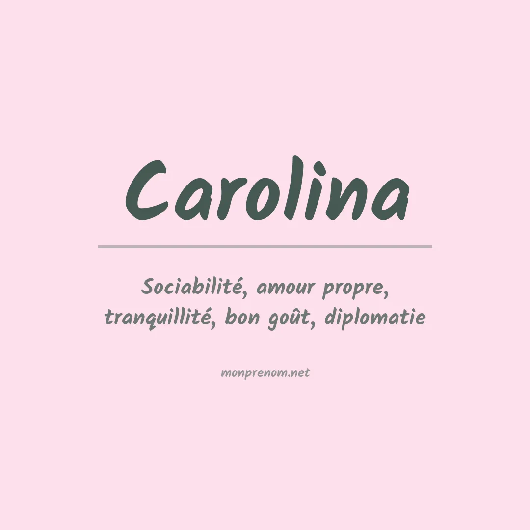Prénom Carolina