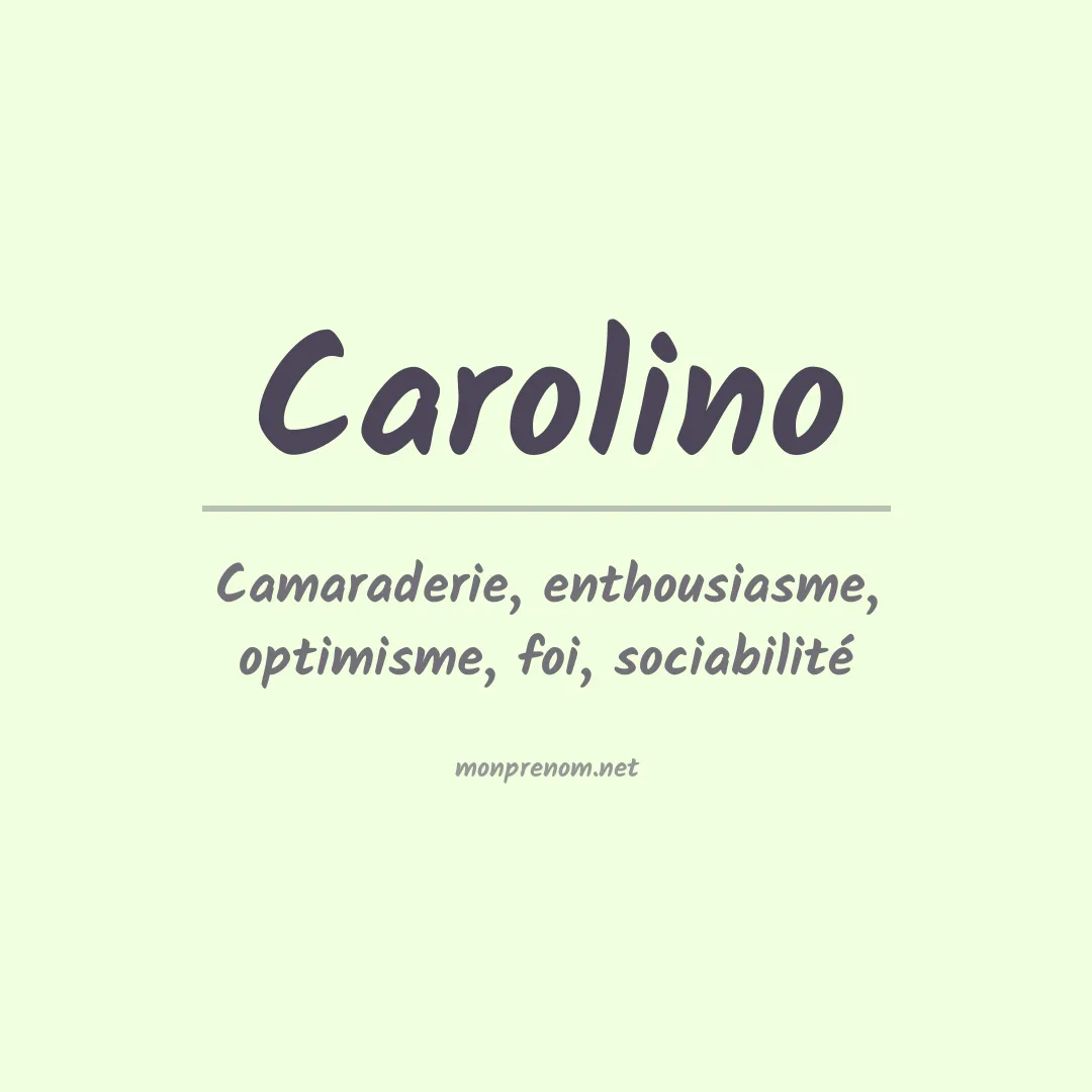 Prénom Carolino
