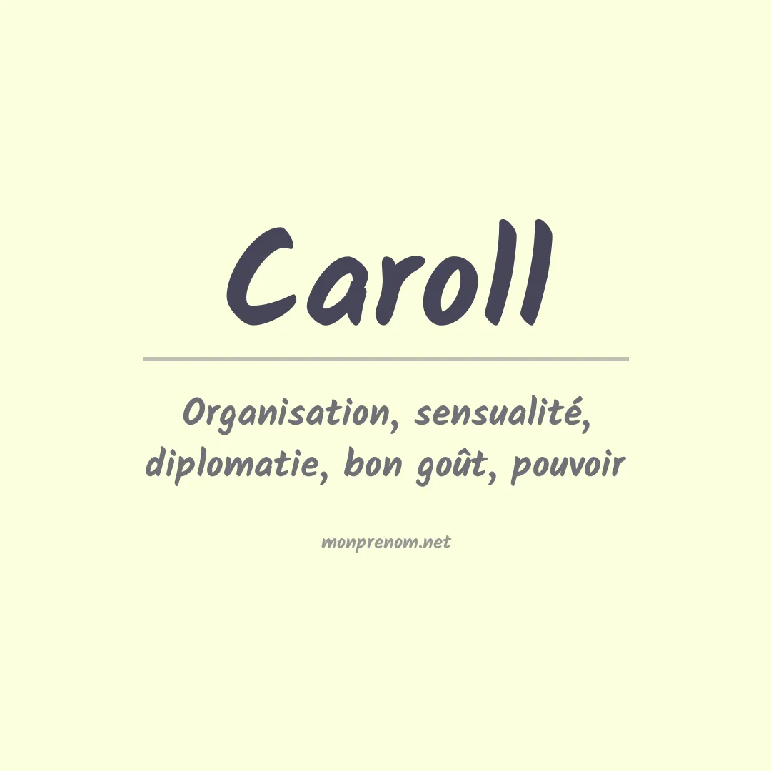 Prénom Caroll
