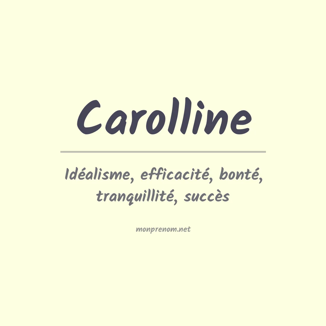Prénom Carolline