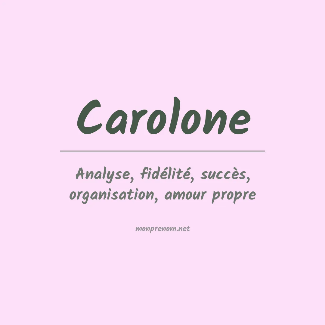 Prénom Carolone
