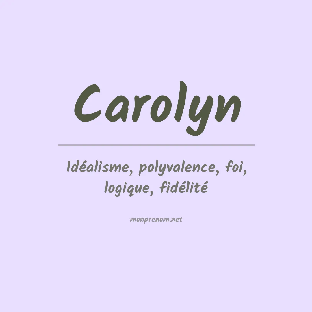 Prénom Carolyn