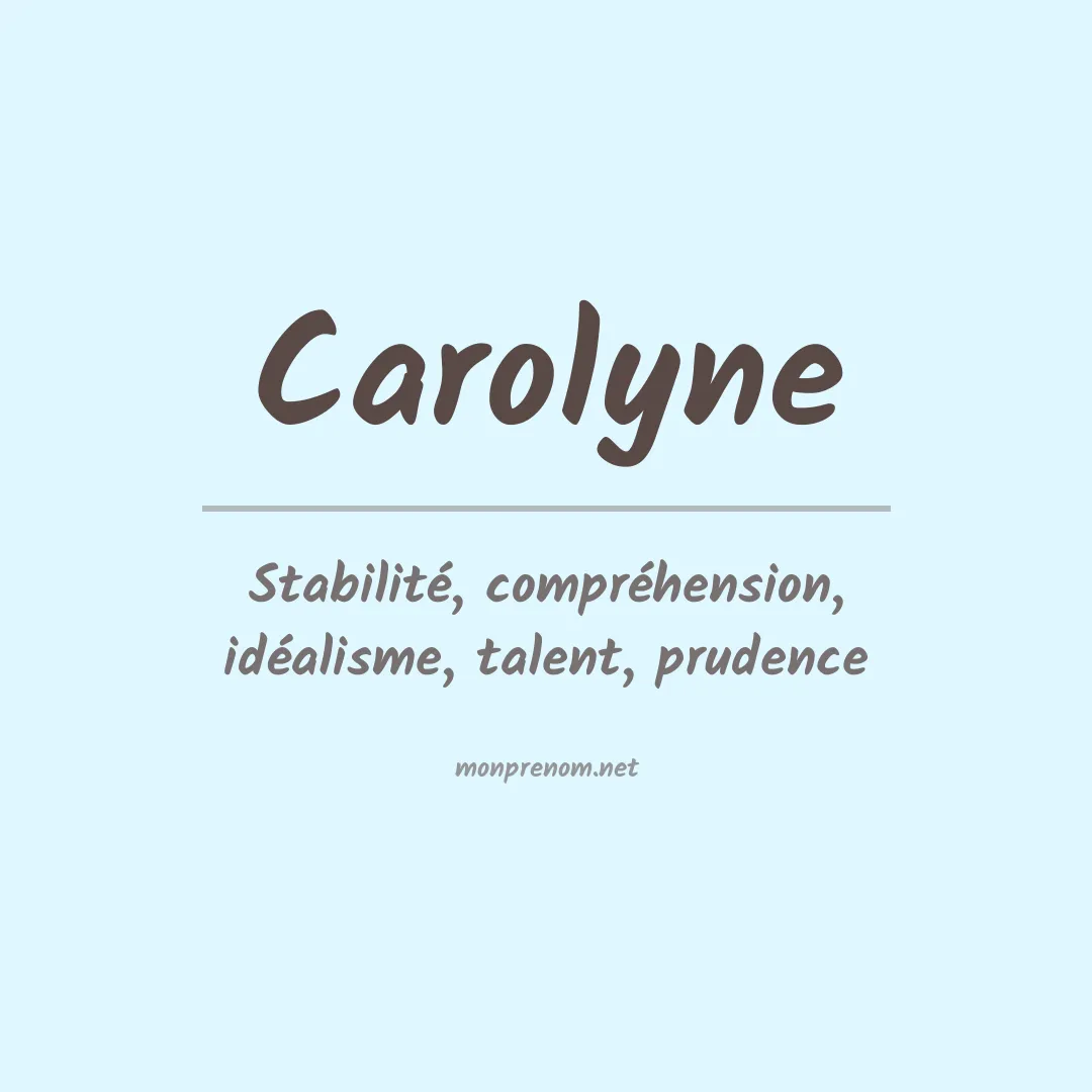 Prénom Carolyne