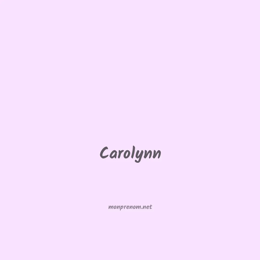 Carolynn en chinois