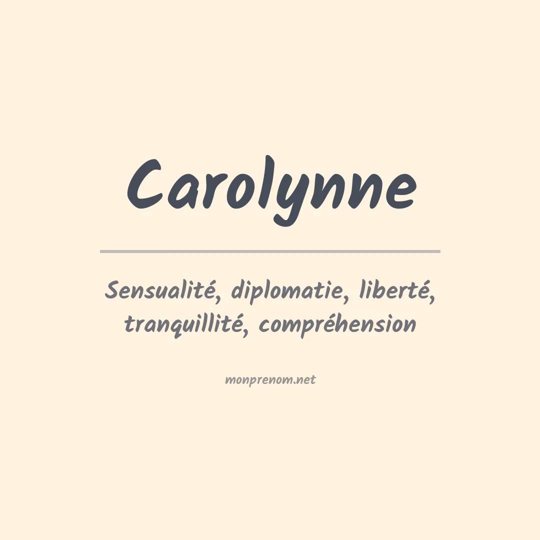 Prénom Carolynne