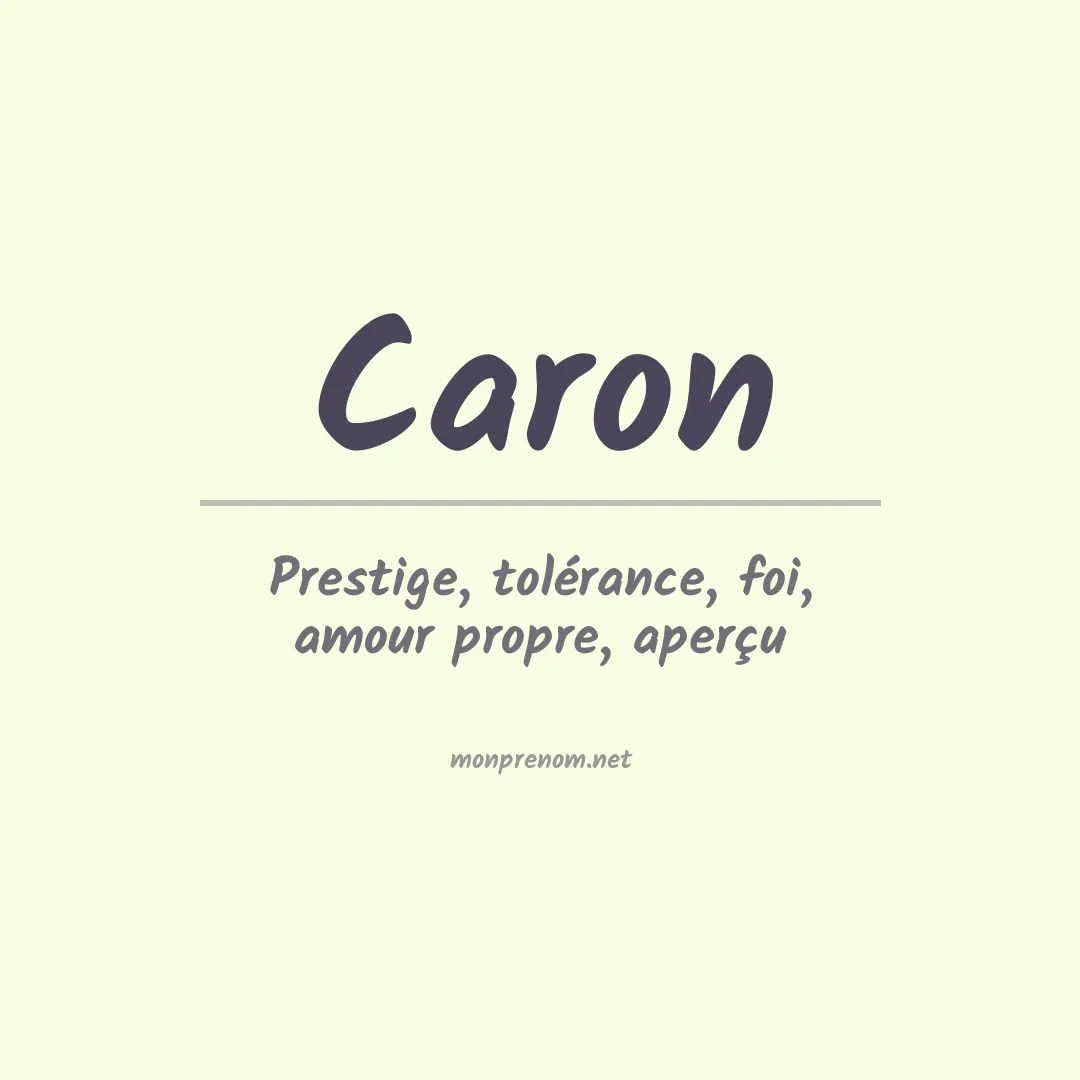Prénom Caron