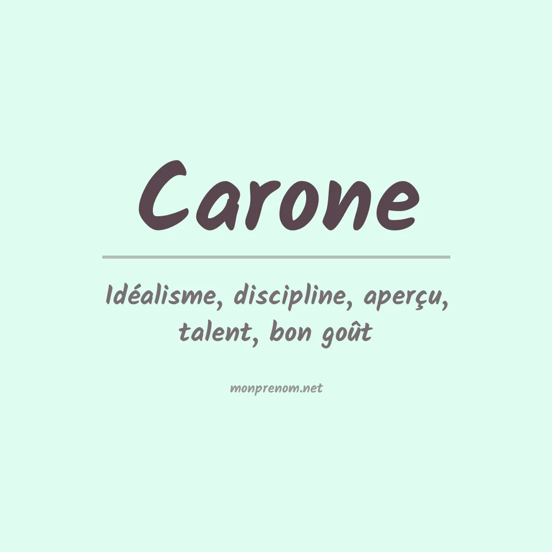 Prénom Carone