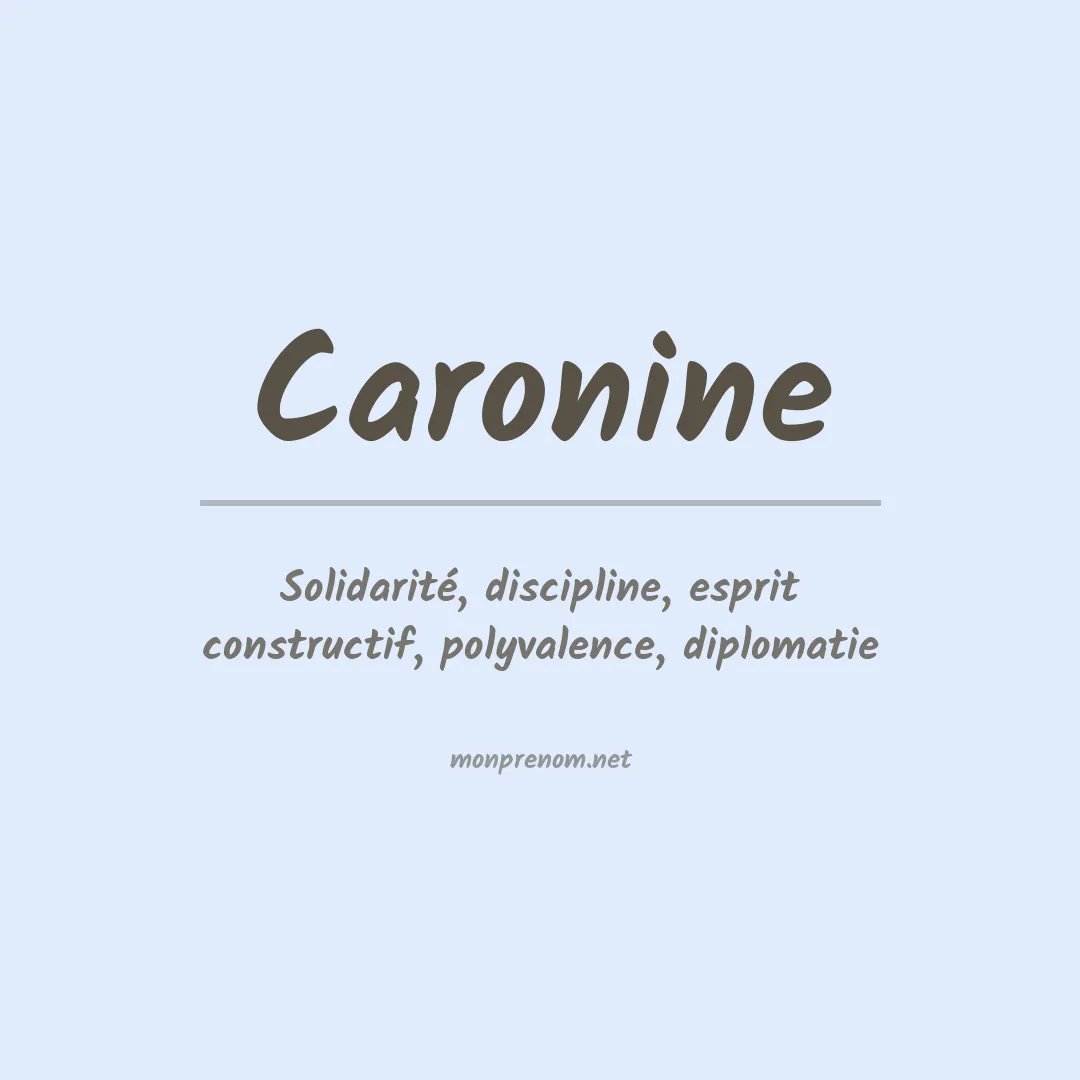 Signification du prénom Caronine