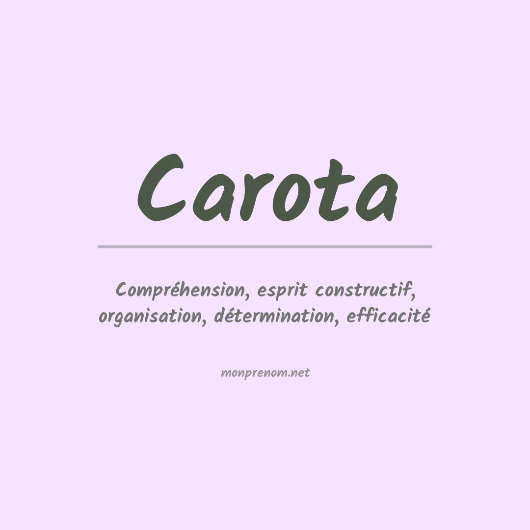 Prénom Carota