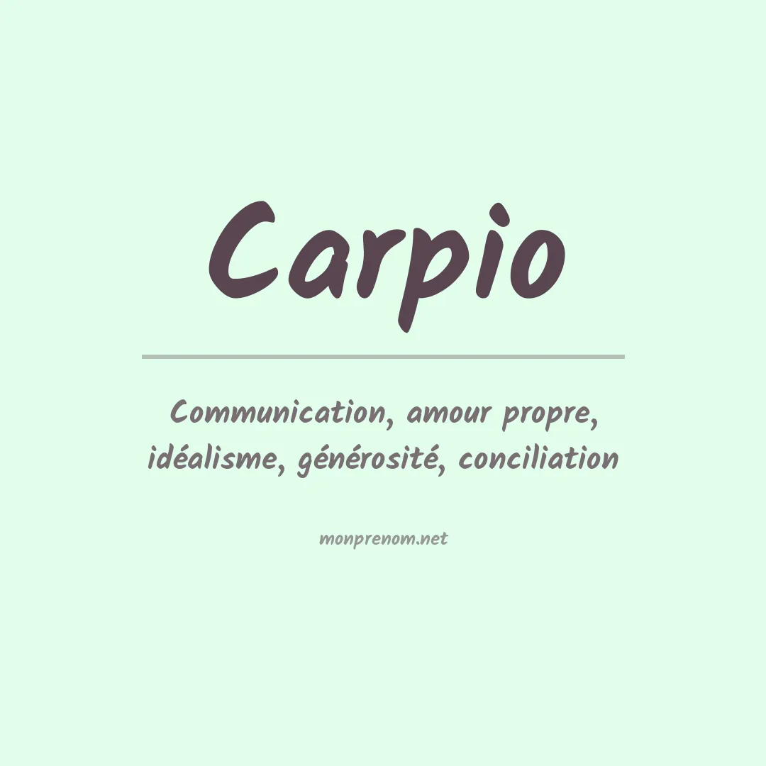 Prénom Carpio