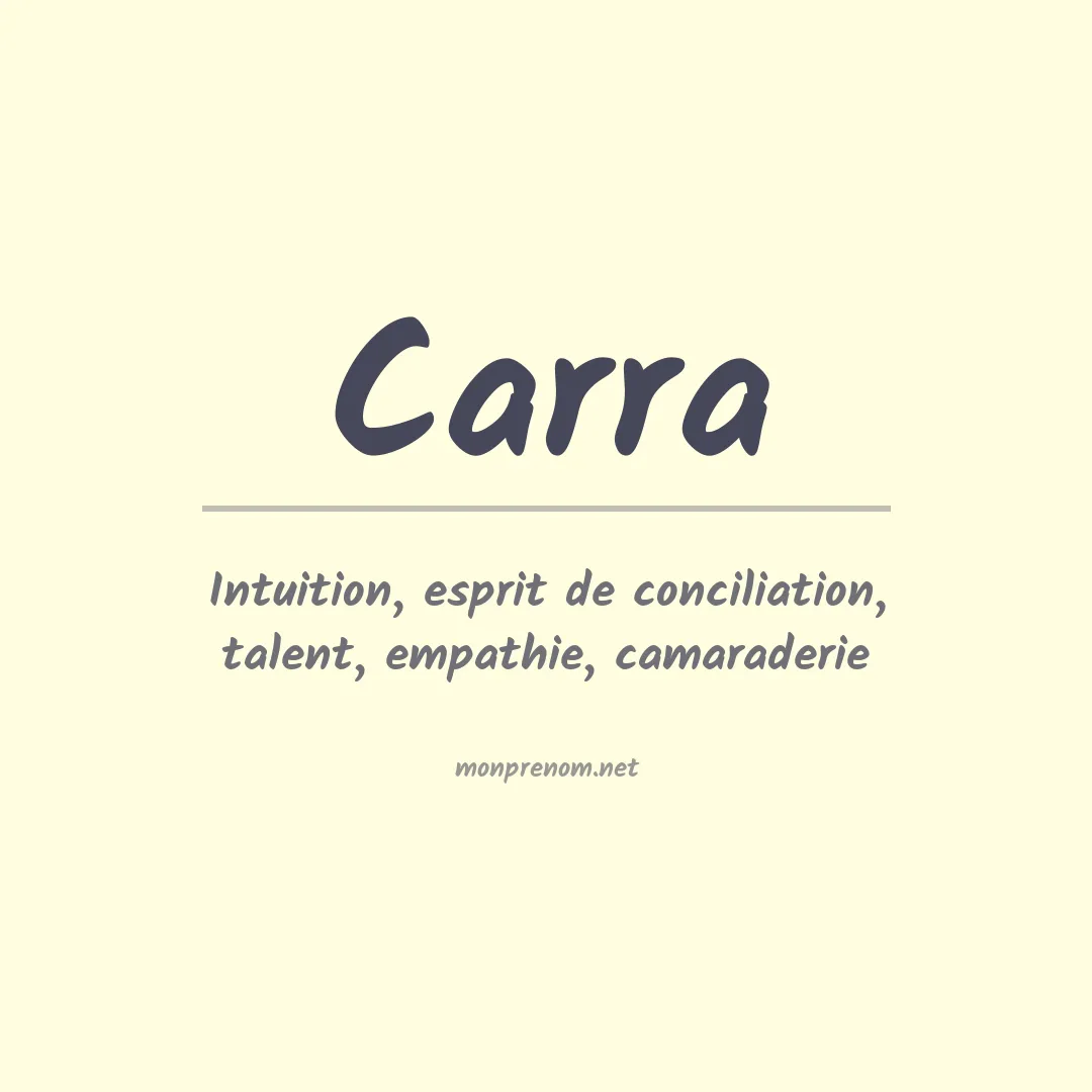 Prénom Carra