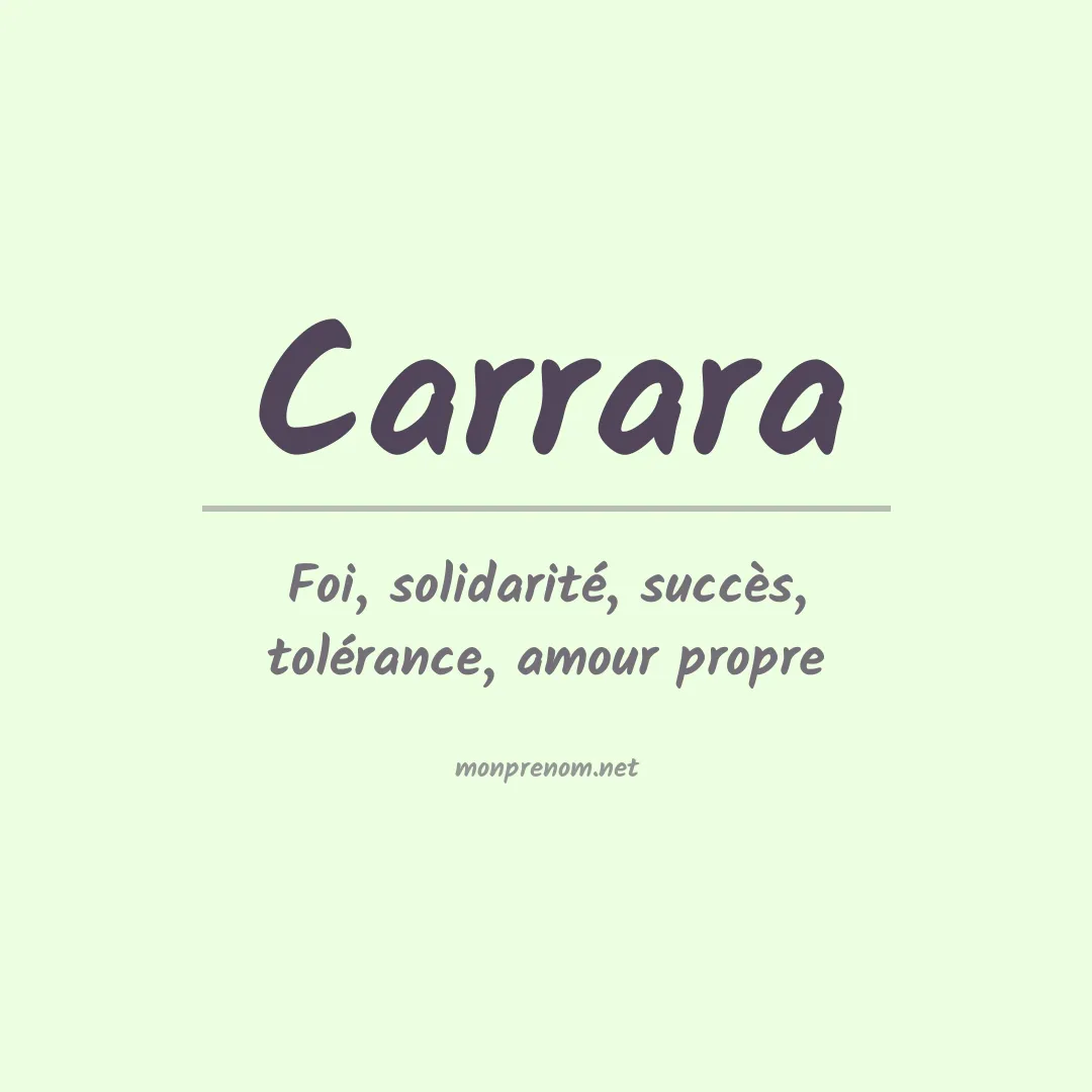 Prénom Carrara