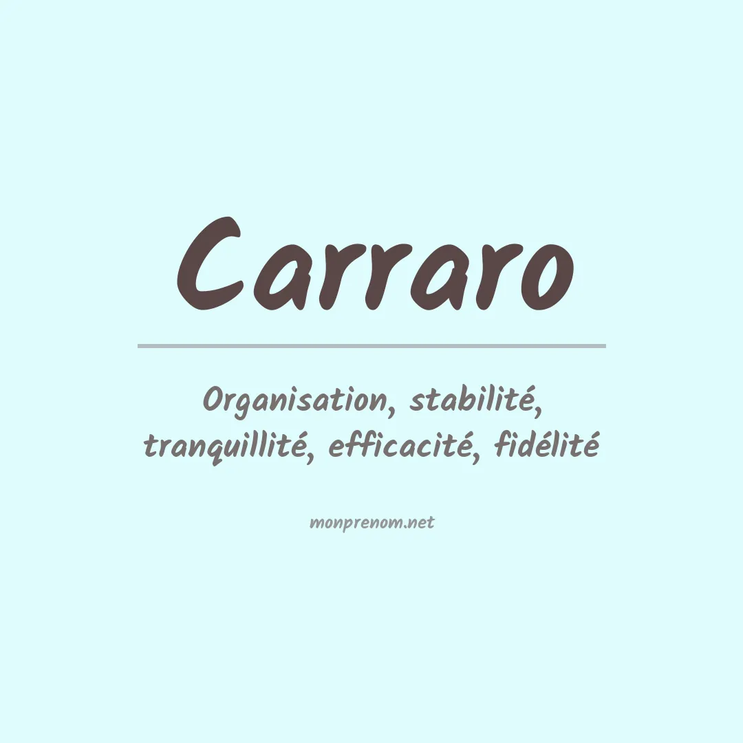 Prénom Carraro