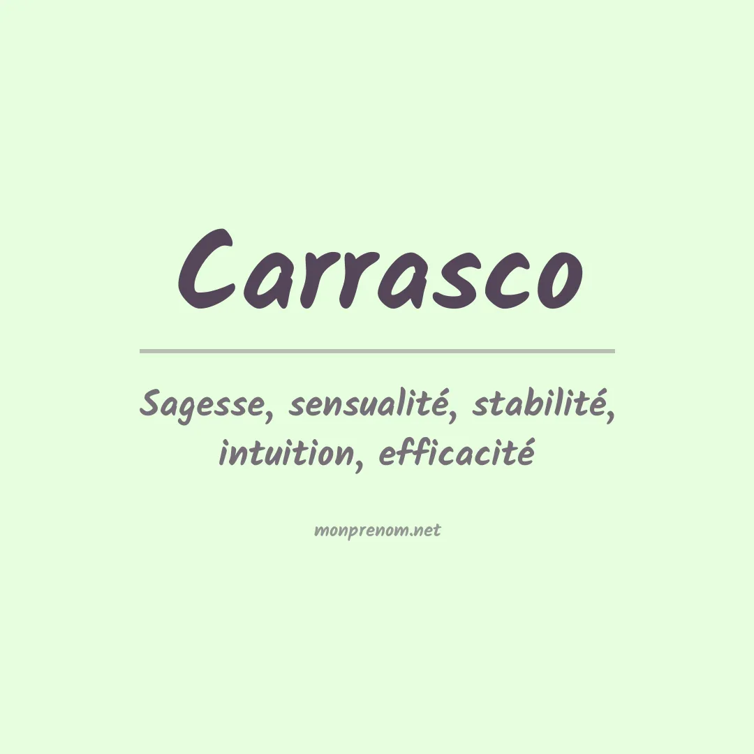 Prénom Carrasco